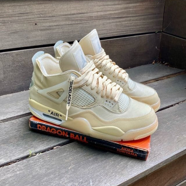 Nike Air Jordan Retro 4 Off White Semi UA Shoes