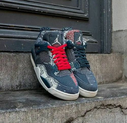 Nike Air Jordan Retro 4 Sashiko Shoes