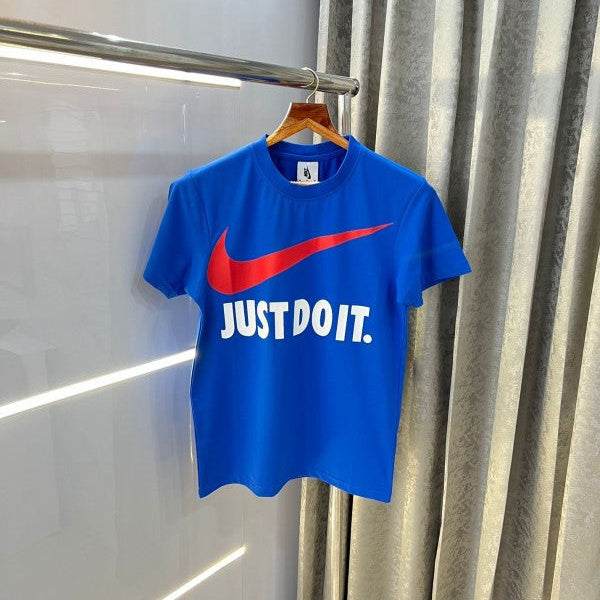 Nike Converse Blue Just Do It Logo Print Premium T-Shirt