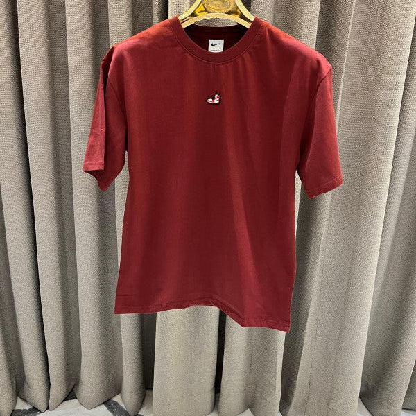 Nike Jordan Back Print Round Neck T-Shirt Maroon