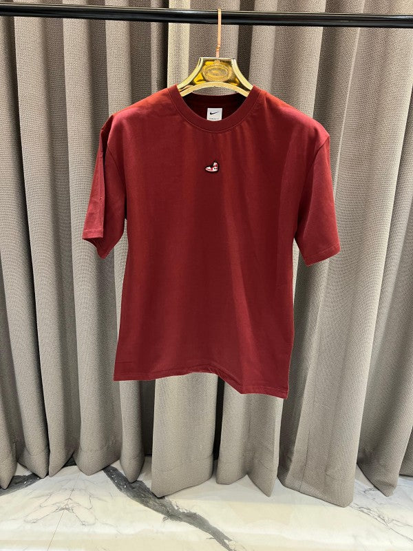 Nike Jordan Back Print Round Neck T-Shirt Maroon