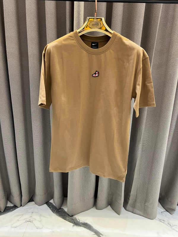 Nike Jordan Back Print Round Neck T-Shirt Mustard Yellow