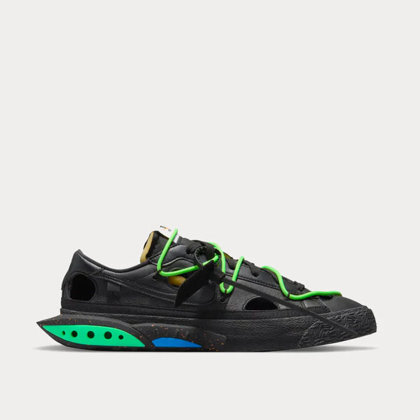 Nike X Off-White - Blazer Low Black and Electro Green Low Top Sneakers – Shoes