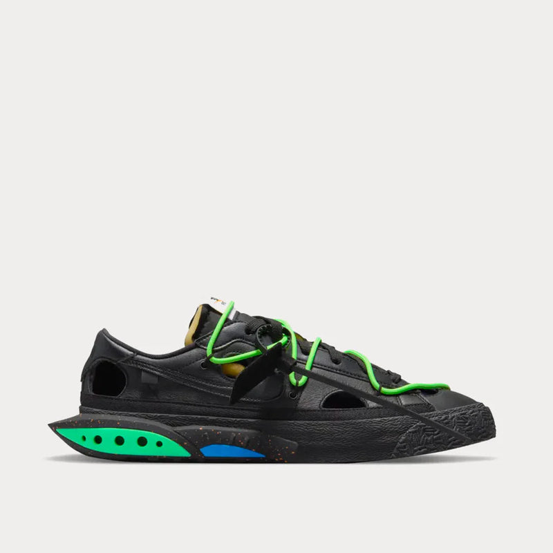 Nike X Off-White - Blazer Low Black and Electro Green Low Top Sneakers – Shoes