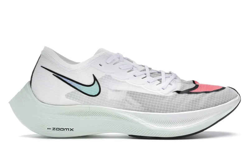 Nike ZoomX Vaporfly Next White / Hyper Jade / Flash Crimson