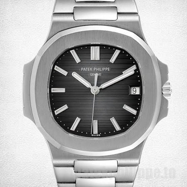 Patek Philippe Nautilus Silver Black Watch