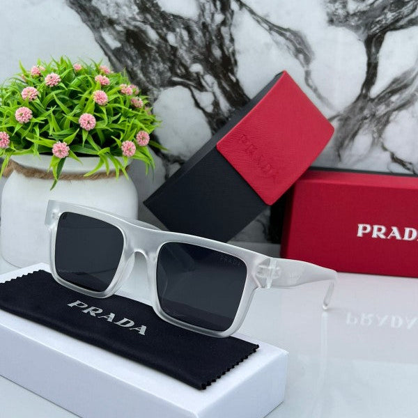 Prada 19 White Black Sunglasses