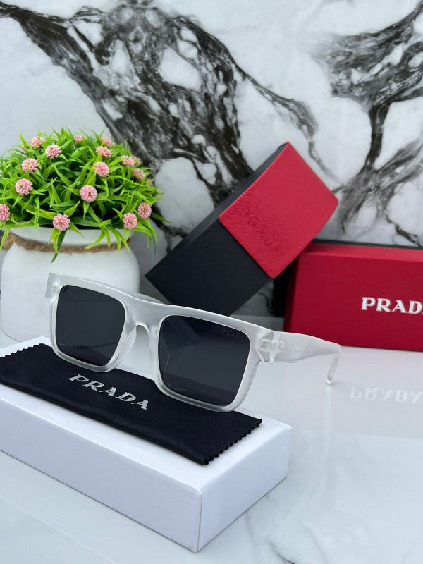 Prada 19 White Black Sunglasses