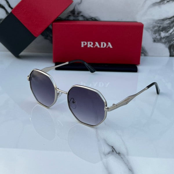 Prada 363 Silver Black Sunglasses