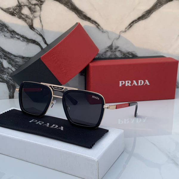 Prada 68805 Gold Black Sunglasses