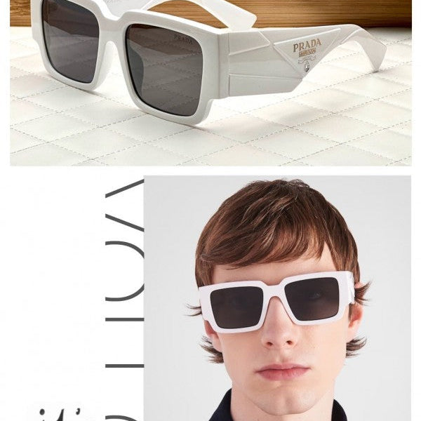 Prada 95 White Black Sunglasses