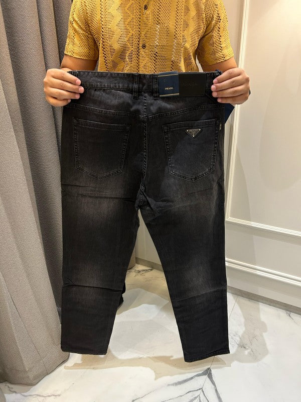 Prada Pocket Patch Black Denim Jeans (Utility) Denim