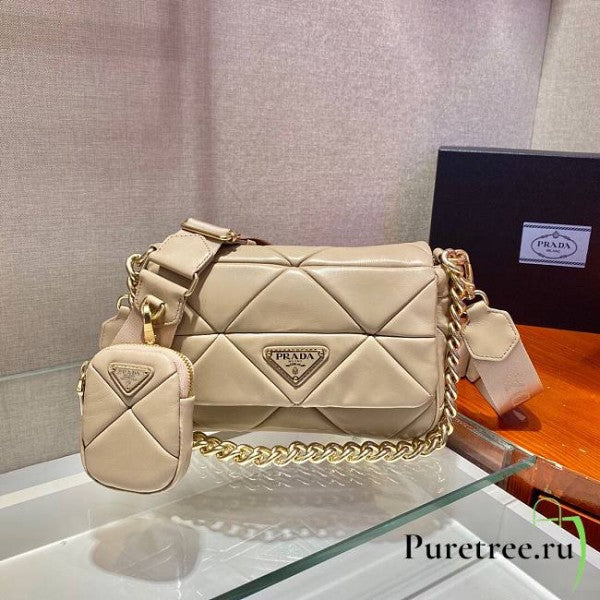 Prada System Nappa Leather Patchwork Bag With OG Box And Bills (Elite) Bag