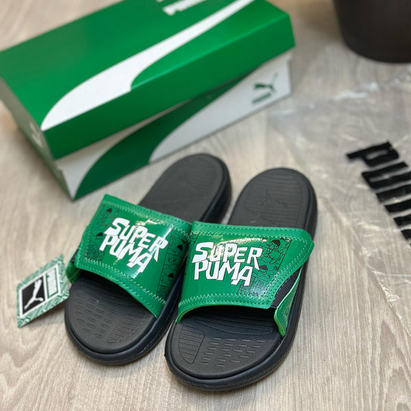 Puma SoftRide Pro 24 Super Green Black Premium Flip-Flop (Sport) Flip-Flops