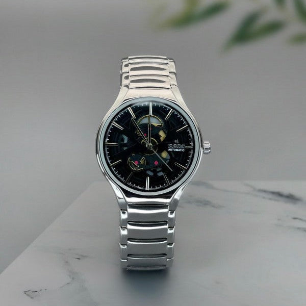 Rado True Round 40 Black And Silver Watch