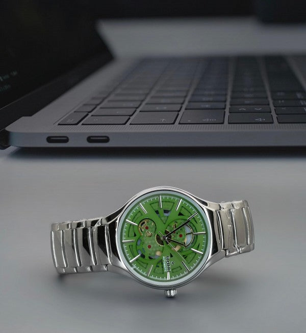 Rado True Round 40 Silver And Green Watch