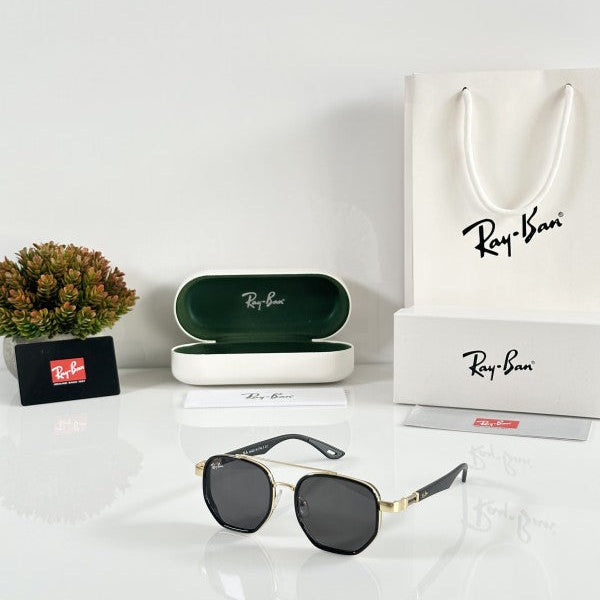Rayban 3618 Gold Black Sunglasses