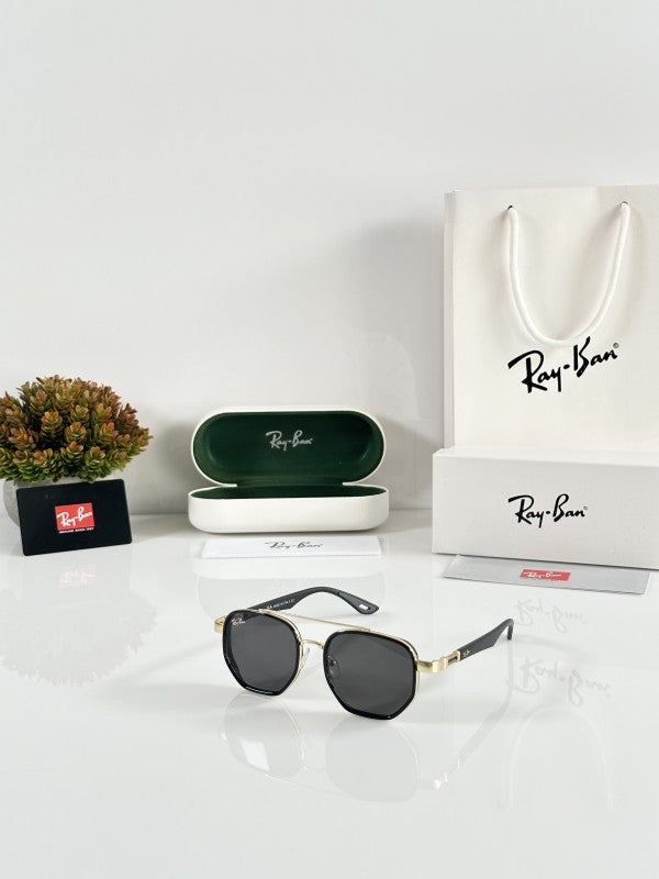 Rayban 3618 Gold Black Sunglasses