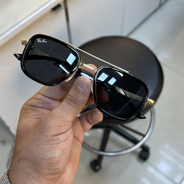 Rayban 3621 Gold Black Sunglasses