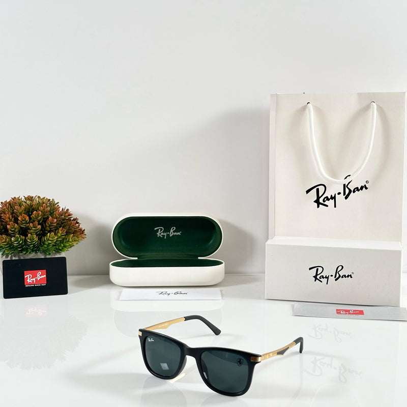 Rayban 4287 Gold Black Glass Sunglasses