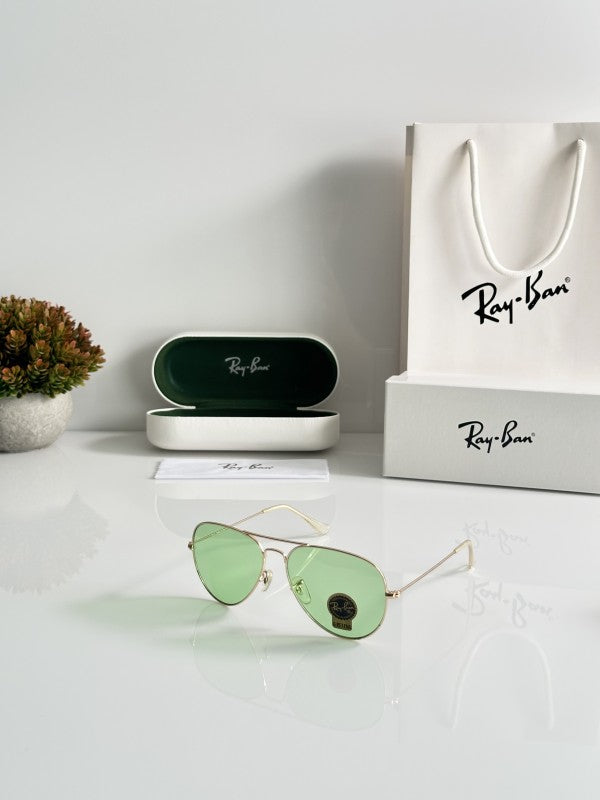 Rayban Aviator Gold Green Sunglasses