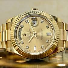 Rolex Oyster Perpetual Day Date Automatic Gold-Gold Diamond Watch
