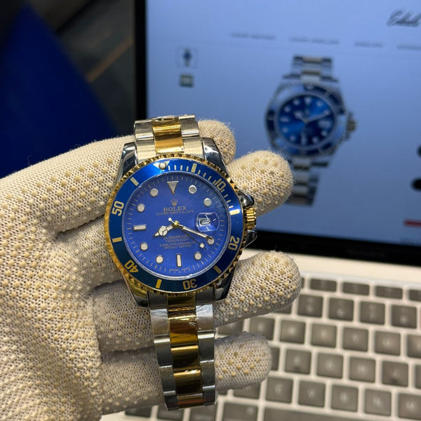Rolex Oyster Perpetual Submarine Gold Blue Watch
