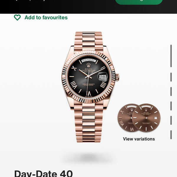 Rolex Roman Rose Gold Black Dial 003 (Luxury) - Watch