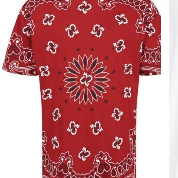 Supreme Red All Over Print Imported Oversized T-Shirt