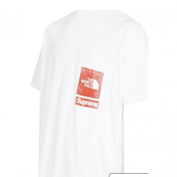 Supreme White Logo Print Imported Oversized T-Shirt