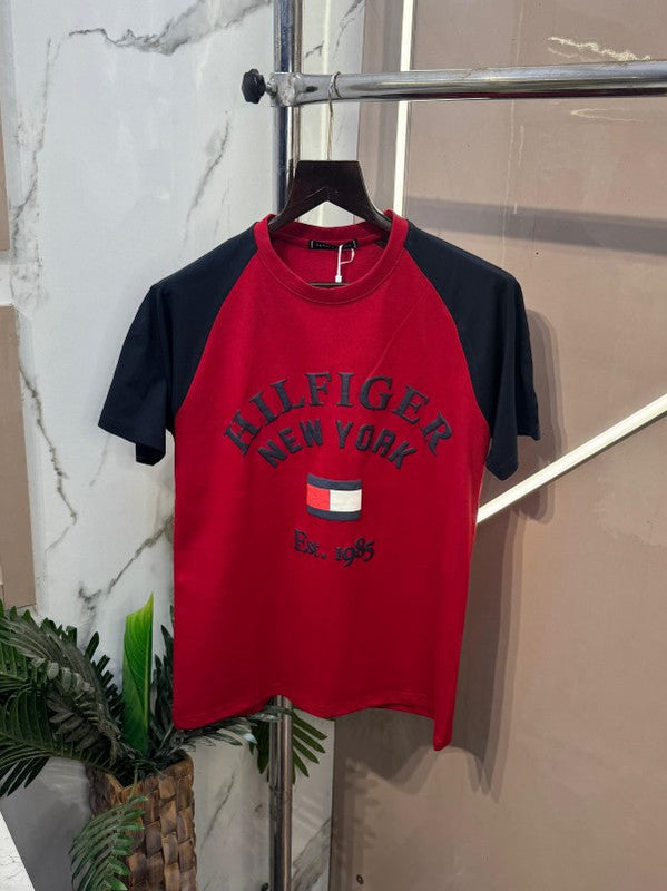 Tommy Hilfiger Imported Heavy GSM Fabric Front Printed Very Premium Round Neck T-Shirt Shirt