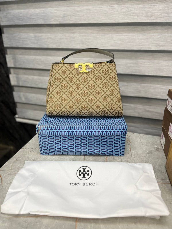 Tory Burch Eleanor Satchel With Box Bag