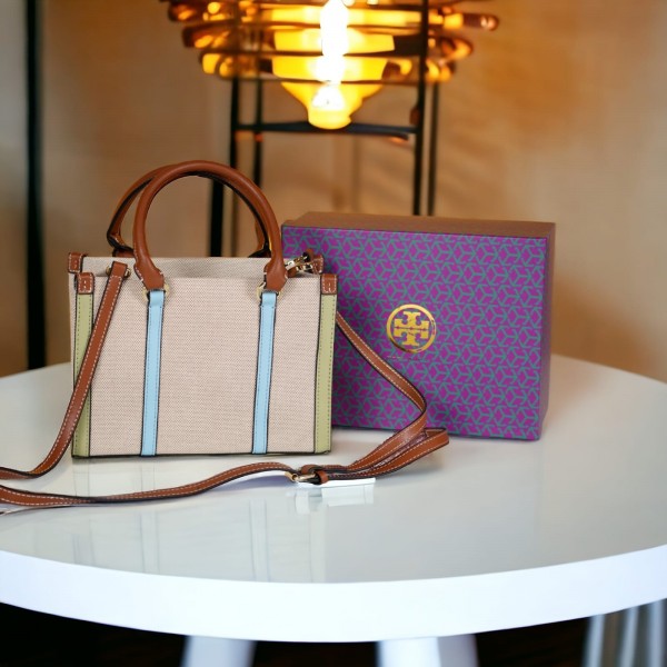 Tory Burch Mini Tote Bag With OG Box & Dust Bag & Extra Shoulder Strap (Green 595)
