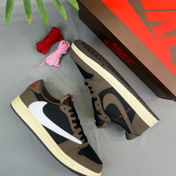 Travis Scott X Air Jordan 1 Low Mocha Semi UA Shoes