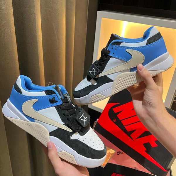 Travis Scott X Nike Air Jordan Cut The Check Black Blue Shoes