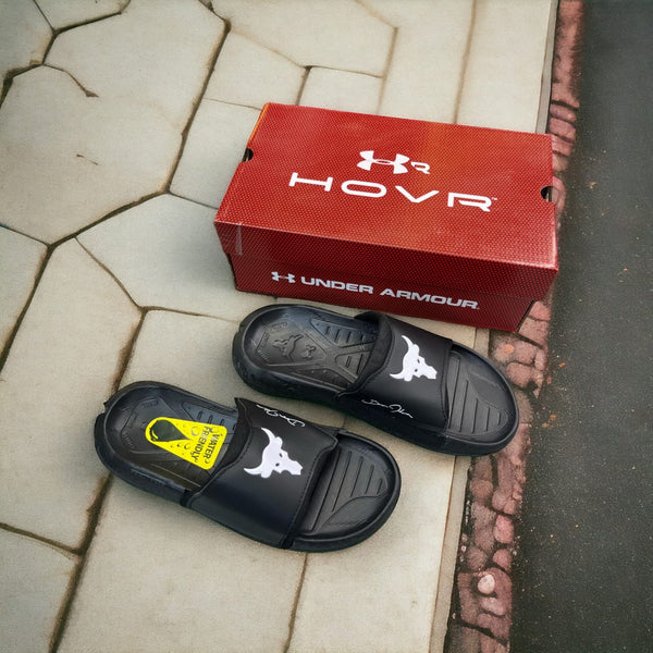 Under Armour Project Rock Black Slides