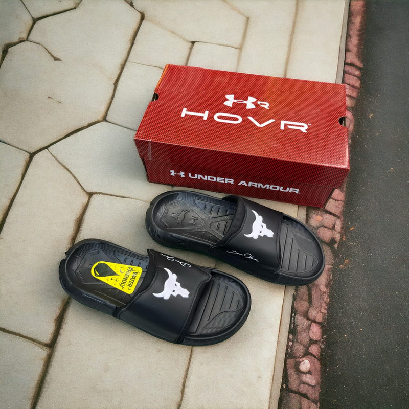 Under Armour Project Rock Black Slides