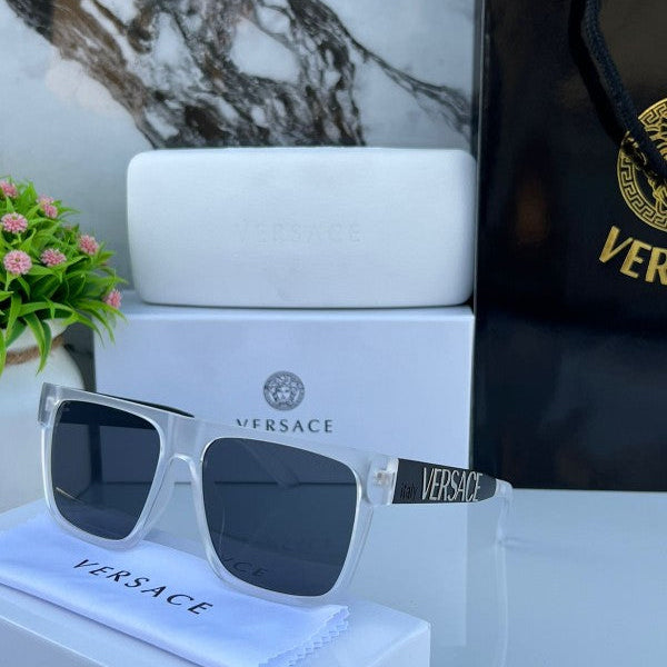 Versace 1101 White Black Sunglasses
