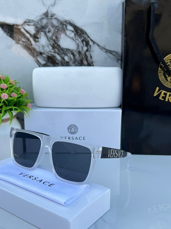 Versace 1101 White Black Sunglasses