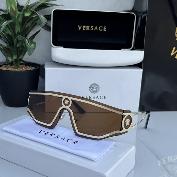 Versace 8037 Gold Brown Sunglasses