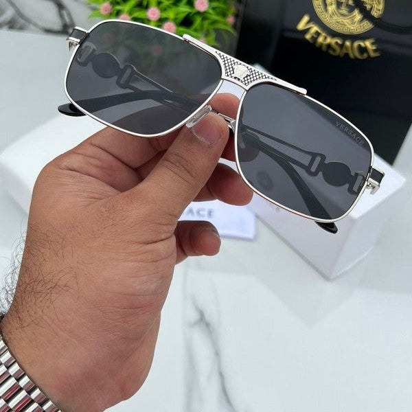 Versace 88040 Silver Black Sunglasses