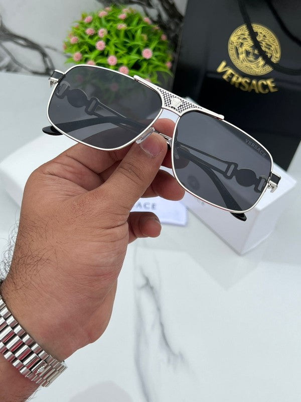 Versace 88040 Silver Black Sunglasses