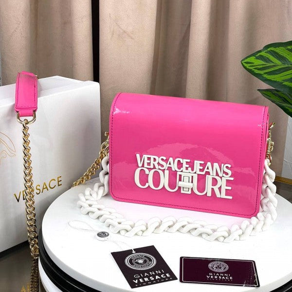 Versace Jeans Couture Structure Sling Bag With OG Box & Dust Bag (AV630 Pink)