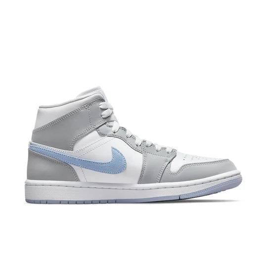 WMNS Nike Air Jordan 1 Mid Wolf Grey Shoes
