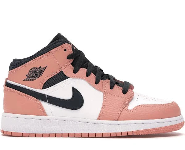 WMNS Nike Air Jordan Retro 1 Mid Pink Quartz Shoes