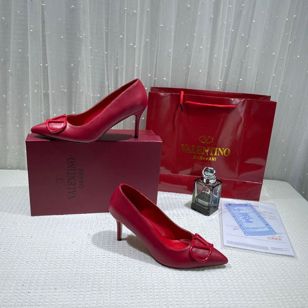 WMN Valentino Premium V-Logo Red Signature Slides