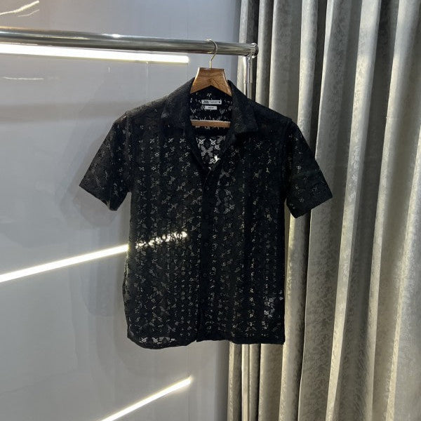 Zara Black Designer Premium Crochet Shirt