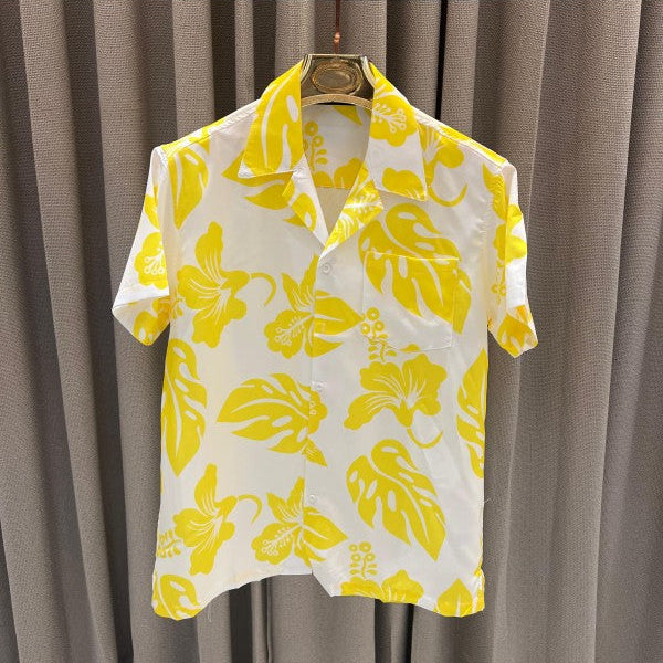 Zara Floral Printed White and Yellow Turkish Shirt